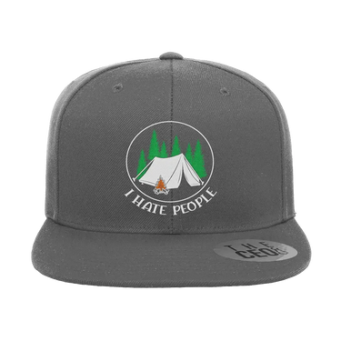 I Hate People Embroidered Flat Bill Hat
